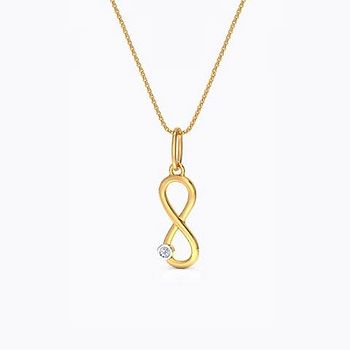 Infinity Silhouette Gemstone Pendant