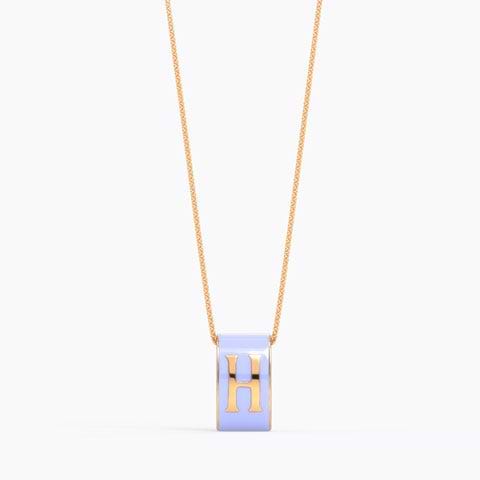 Alphabet H Vibrant Gold Pendant