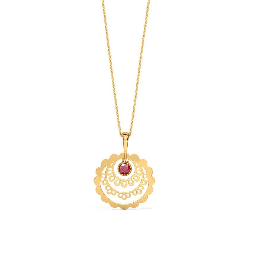 Triya Cutout Gemstone Pendant For Women