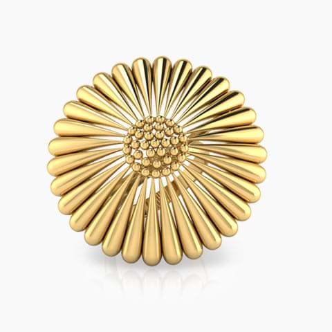 Drop Stroke Gold Ring