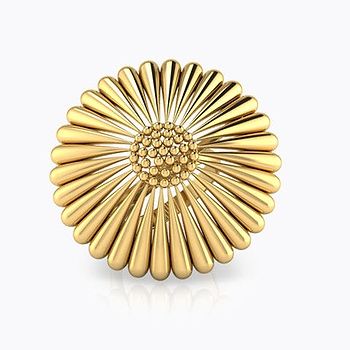 Drop Stroke Gold Ring