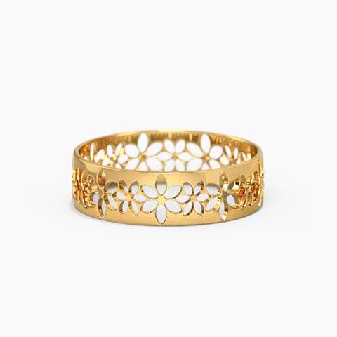 Floret Cutout Gold Band