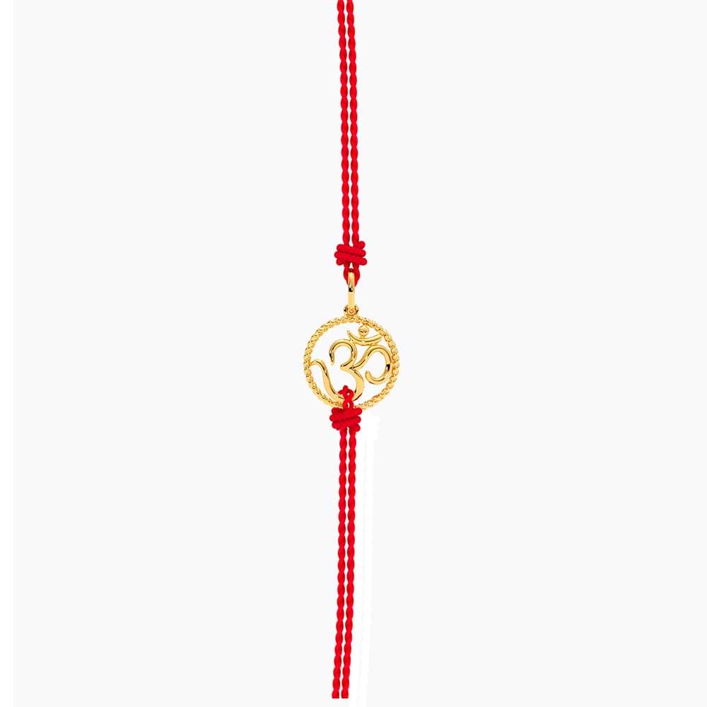 Aum Gold Convertible Rakhi Pendant