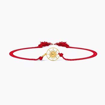 Sun Gold Convertible Rakhi Pendant