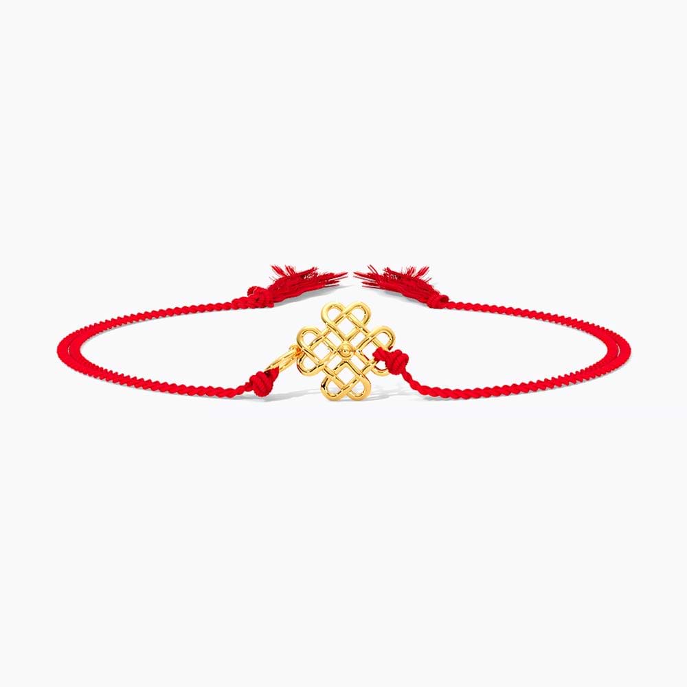 Fortune Knots Gold Convertible Rakhi Pendant