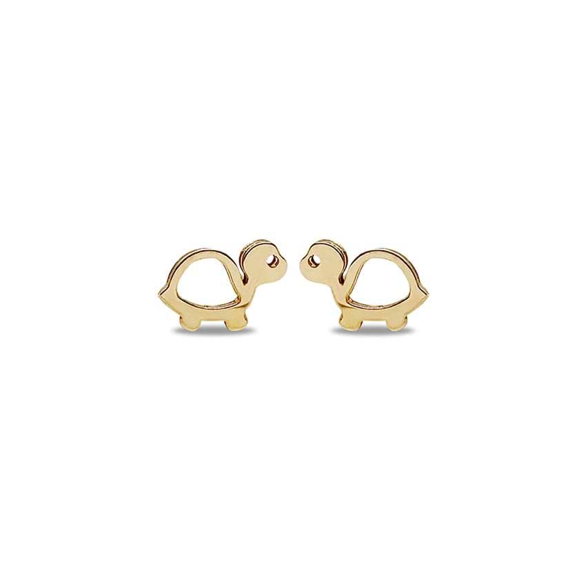 Turtle Kids' Gold Earrings