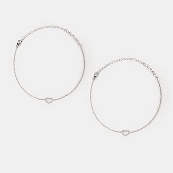 A Piece of Me Heart Anklets in 925 Silver