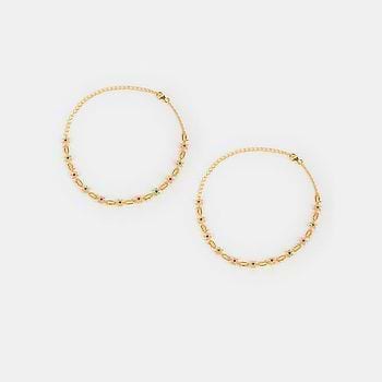 Link of Love 7 Stone Anklets in Gold Plated 925 Silver