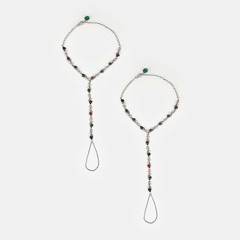 Feeling Suhino Oxidised Foot Harness in 925 Silver