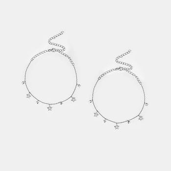 Stars Aligned Anklets in 925 Silver