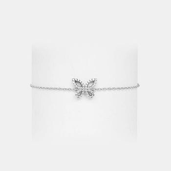 Fly on Butterfly Bracelet in Rhodium Plated 925 Silver