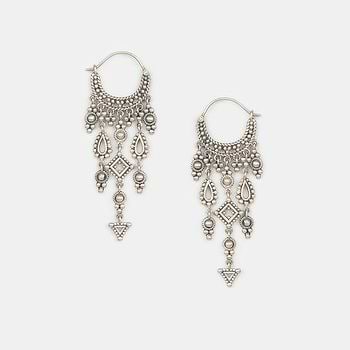 Curiosity Hoop Earrings in Oxidised 925 Silver