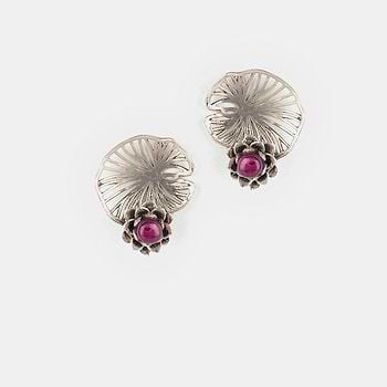 Oxidised Rise Above Fear Earrings in 925 Silver