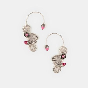 Oxidised Rise Above Taboos Ear Cuffs in 925 Silver