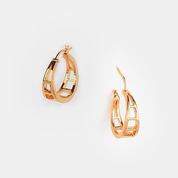 16mm Back to Basics Hoop Earrings in Gold Plated 925 Silver
