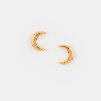 Over the Moon Studs in Gold Plated 925 Silver