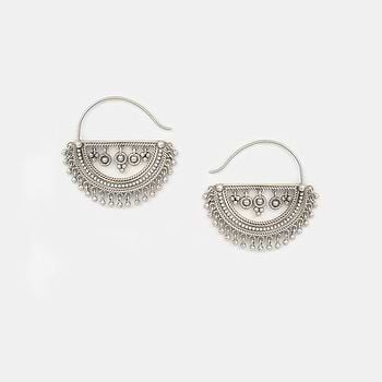 Wonderment Hoop Earrings in Oxidised 925 Silver