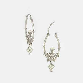 Chakra Earrings in Oxidised 925 Silver