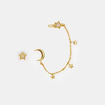 Reach for the Stars Earrings in Gold Plated 925 Silver