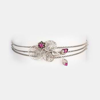 Oxidised Rise Above Judgements Choker in 925 Silver
