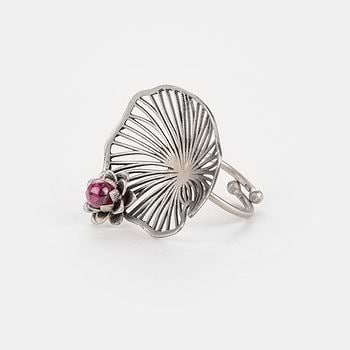 Oxidised Rise Above Fear Ring in 925 Silver