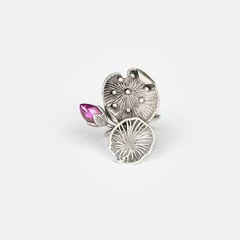 Oxidised Rise Above Stigma Ring in 925 Silver
