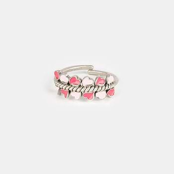 For the Love of Love Heart Band in Oxidized 925 Silver