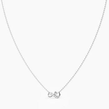 Infinity 925 Silver Diamond Necklace