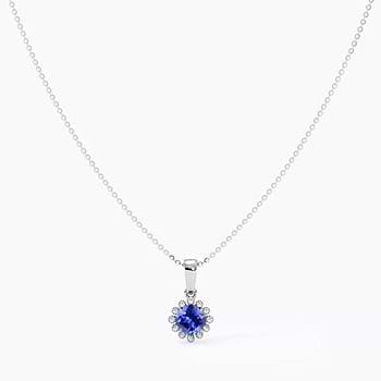 Ascend Gemstone 925 Silver Diamond Necklace