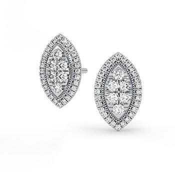 Elysian Eye Diamond Stud Earrings