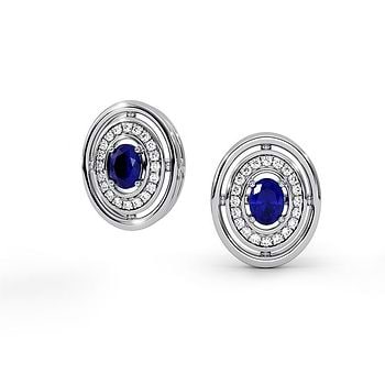 Minimalist Moonbeam Gemstone Stud Earrings