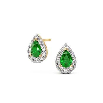 Sapphire Cascade Gemstone Stud Earrings