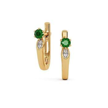 Soft Meadow Gemstone Hoop Earrings