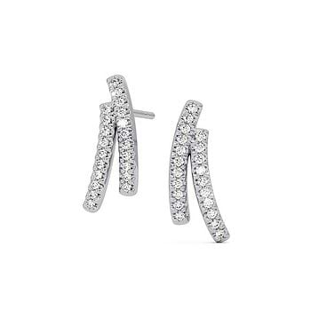 Graceful Pave Diamond Stud Earrings