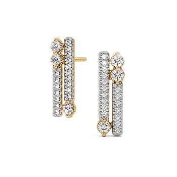 Intertwined Pave Diamond Stud Earrings