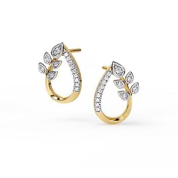 Swirl Glow Diamond Stud Earrings