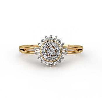 Starlit Wave Diamond Ring