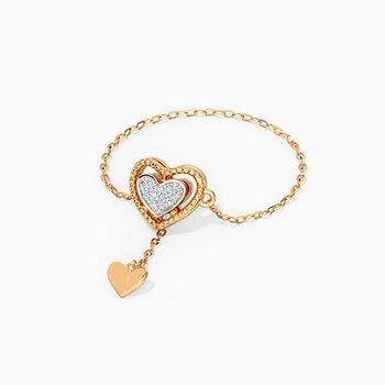 Gleaming Heart Diamond Flexi Ring