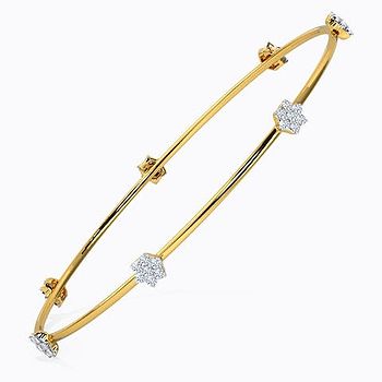 Vera Floral Diamond Bangle