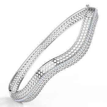 Bina Deep Waved Diamond Bracelet