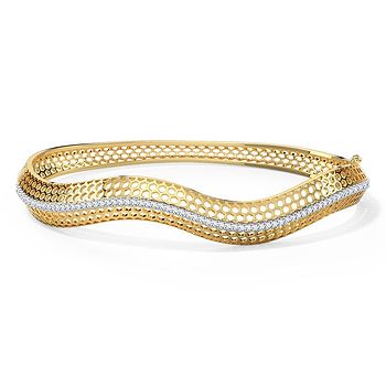Bina Deep Waved Diamond Bracelet