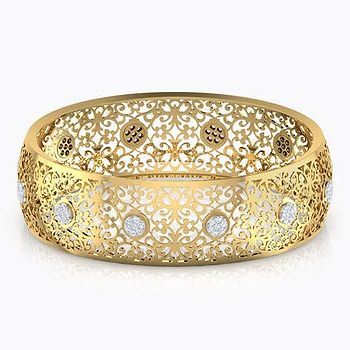 Aira Cutwork Diamond Bangle