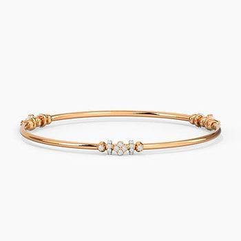 Glinting Clover Diamond Bangle