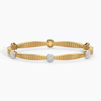 Mesh Cluster Diamond Bangle