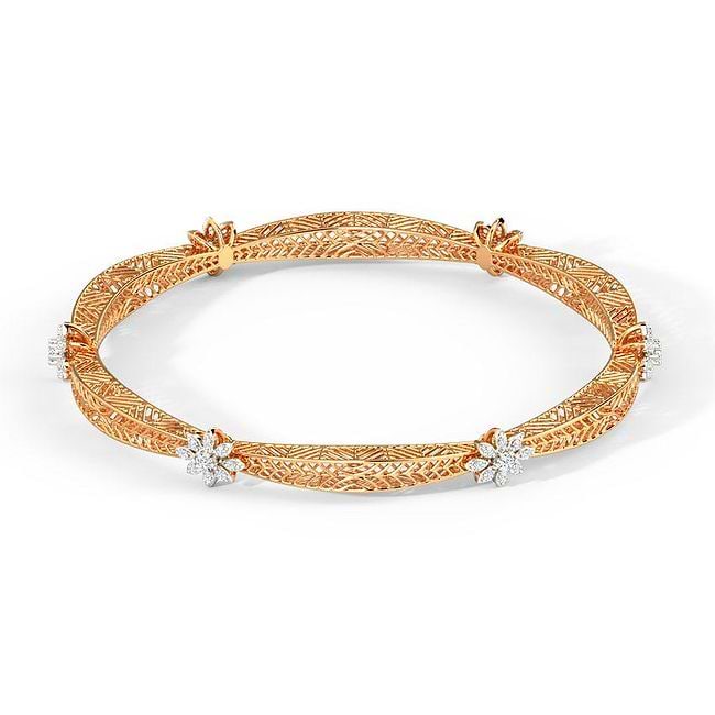 Diamond bangles 22k gold hot sale