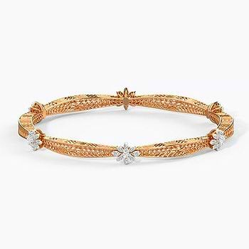 Daisy Mesh Diamond Bangle