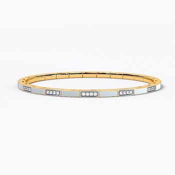 Splay Bricks Diamond Bangle