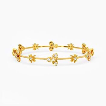 Sikku 22k Gold and Diamond Bangle