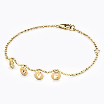Love Charm Gemstone Bracelet