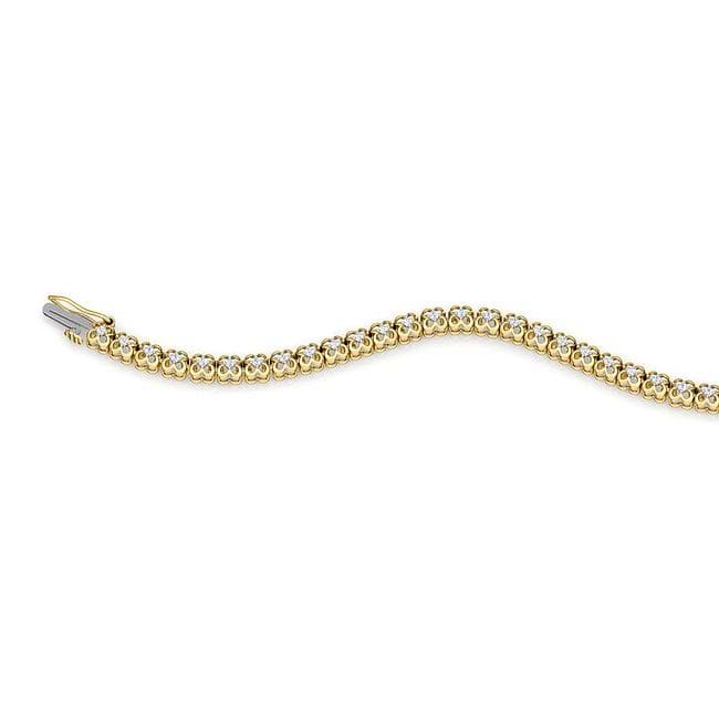 Glimmer Floret Diamond Tennis Bracelet, Delicate Design